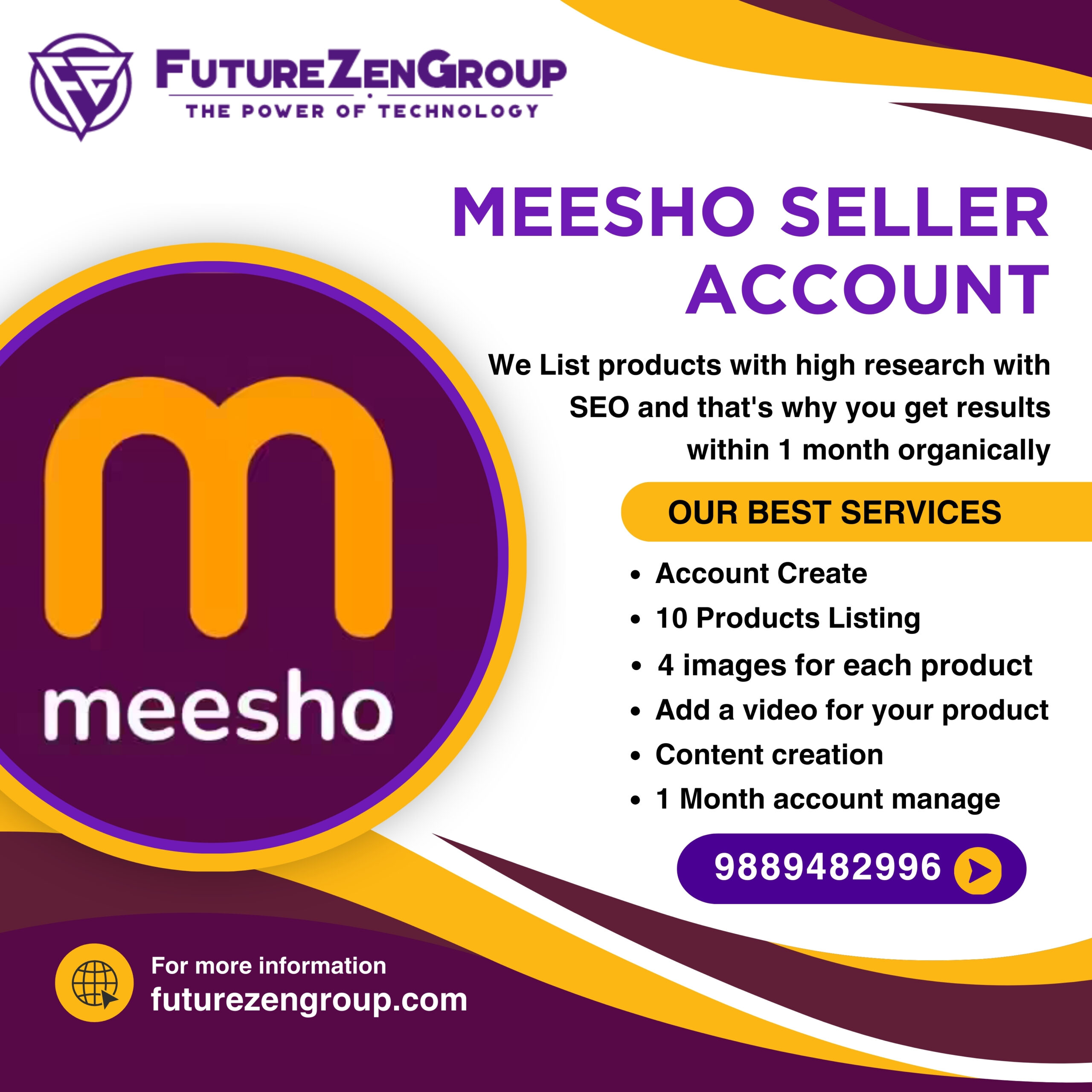 White And Purple Modern Business Loan Instagram Post (1) Meesho Products Listing Service - Image 2