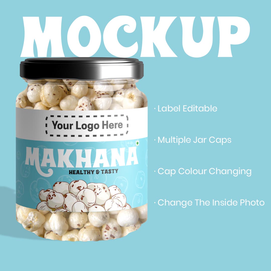 Dry Fruit Jar Mockup Dry Fruits Packaging Jar Mockup PSD