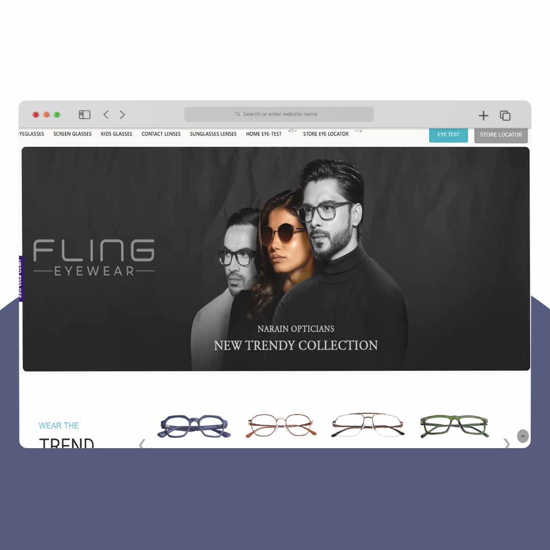 Narain Opticians (Website) Eyeglasses Brand