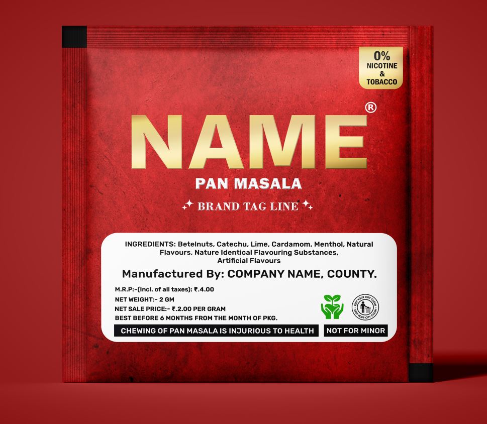 2 Red Aad Golden Pan Masala Packaging Design PSD - Image 3