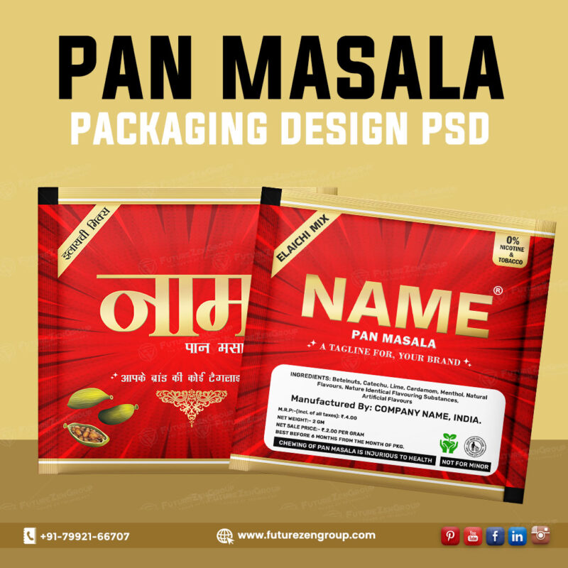 Pan Masala Packaging Design PSD