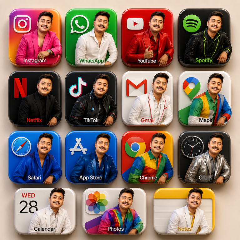 The Face Behind Every Icon – 3D Prompt