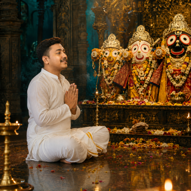 Jagannath Inside Temple Prompt - ChatGPT Prompt for Ultra-Realistic