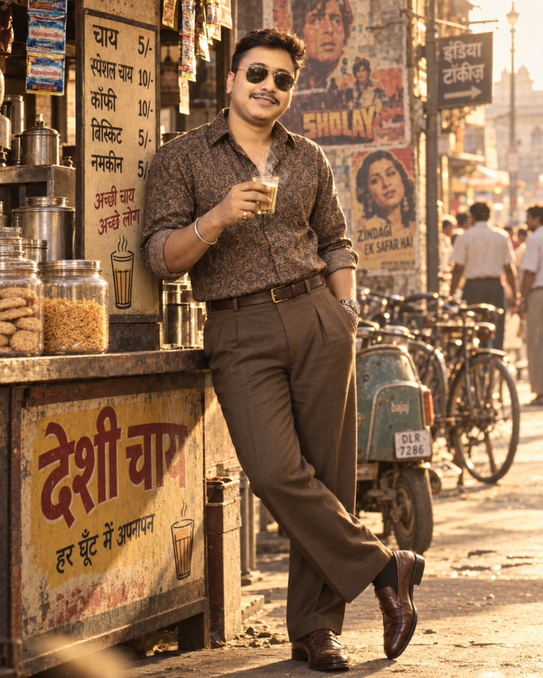 Golden-Hour Chai Stall
